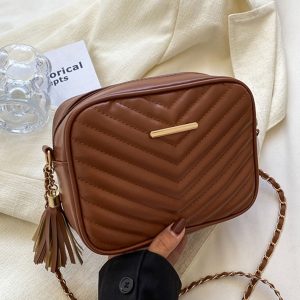 Bolsa cuadrada mini de cheurón